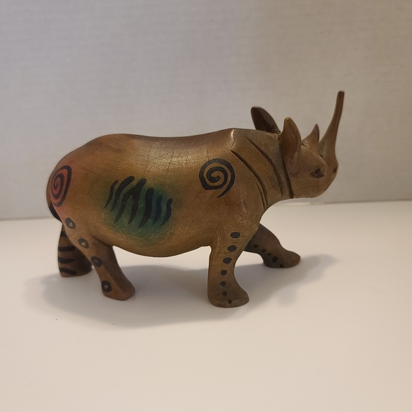 None Other - Hand Carved Rhinoceros